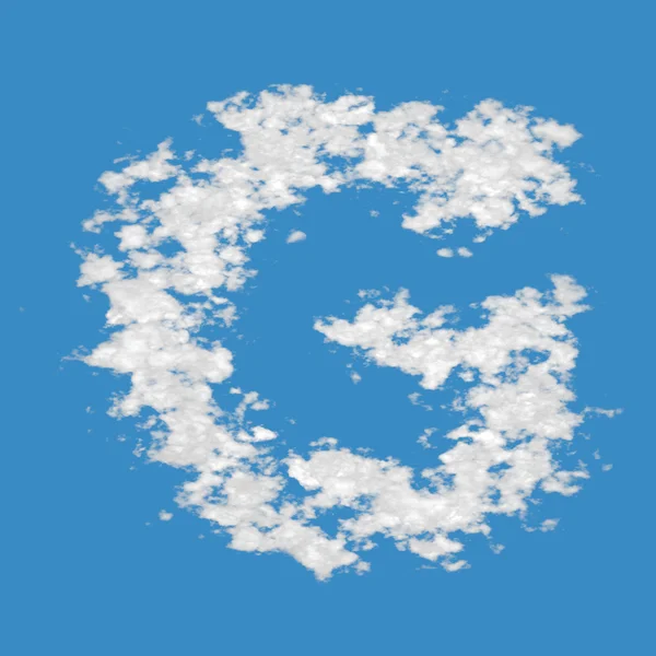 Cloud letter G — Stock Photo, Image