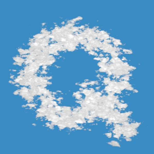 Wolkenbuchstabe q — Stockfoto