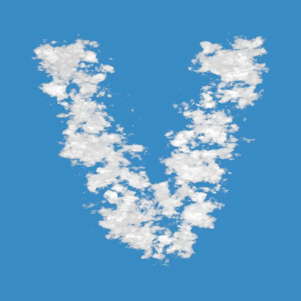 Chmura literę v — Zdjęcie stockowe