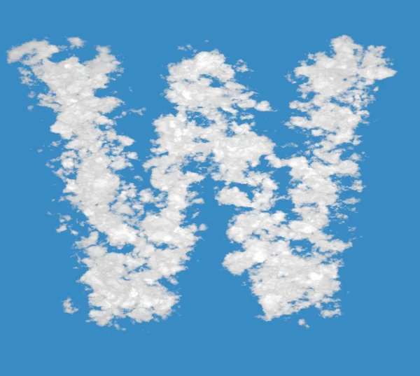 Хмара літеру W — стокове фото
