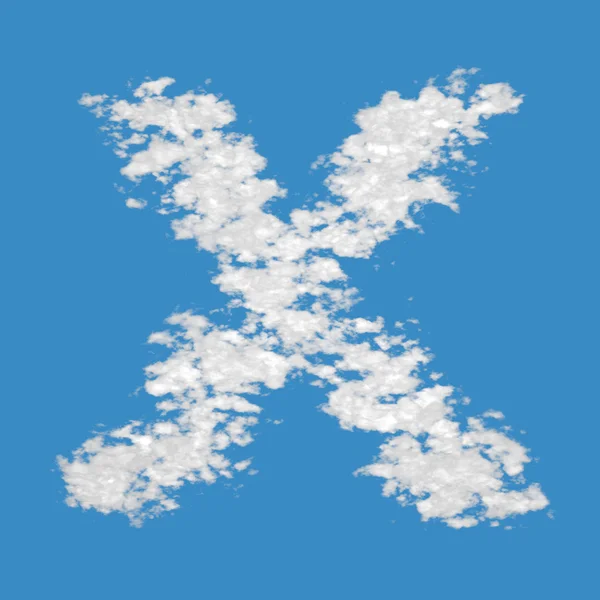 Felhő betű X — Stock Fotó