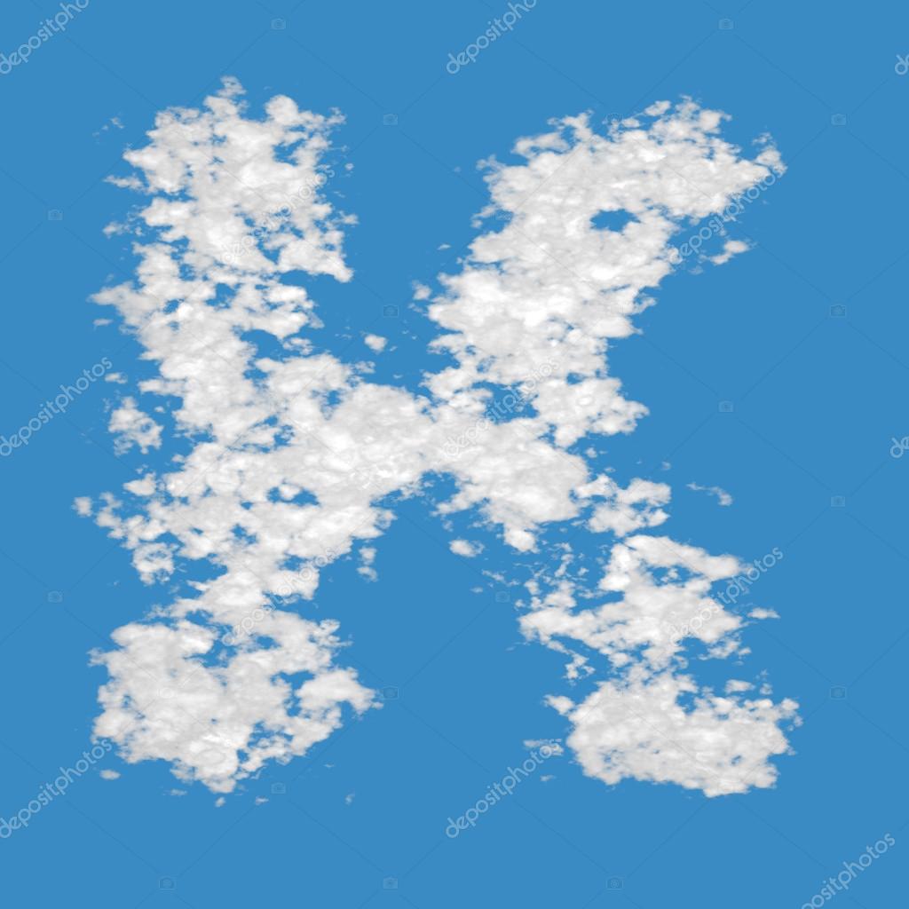 Cloud letter K — Stock Photo © sserg_dibrova #12754150