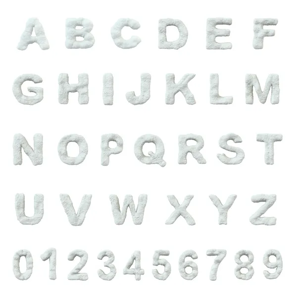 Snow alphabet — Stock Photo, Image