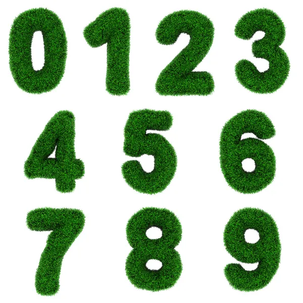 Grass numbers — Stock Photo, Image