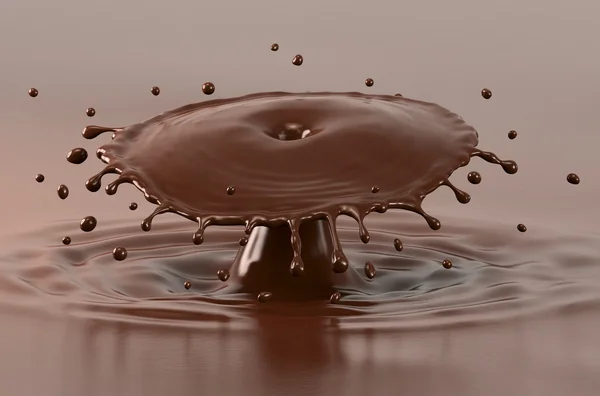 Percikan cokelat panas — Stok Foto