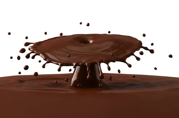 Salpicadura de chocolate caliente — Foto de Stock