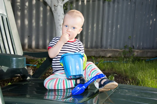 Chlapec na hale — Stock fotografie