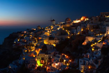 Santorini oia, gece