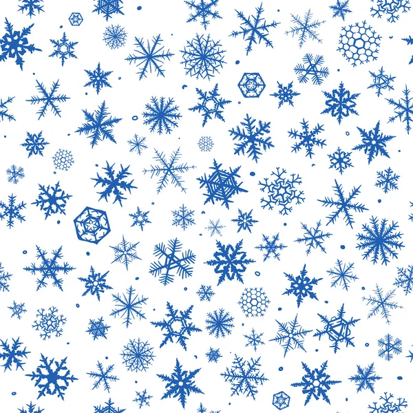 Copos de nieve sin costura — Vector de stock