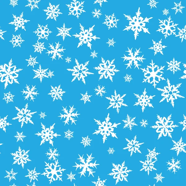 Copos de nieve sin costura — Vector de stock