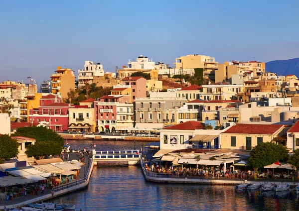 Agios Nikolaos quay — Stockfoto