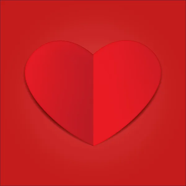 Κόκκινο χαρτί καρδιά — Διανυσματικό Αρχείο