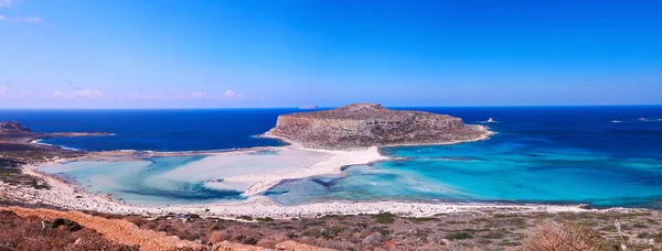 Balos 海滩全景 — 图库照片