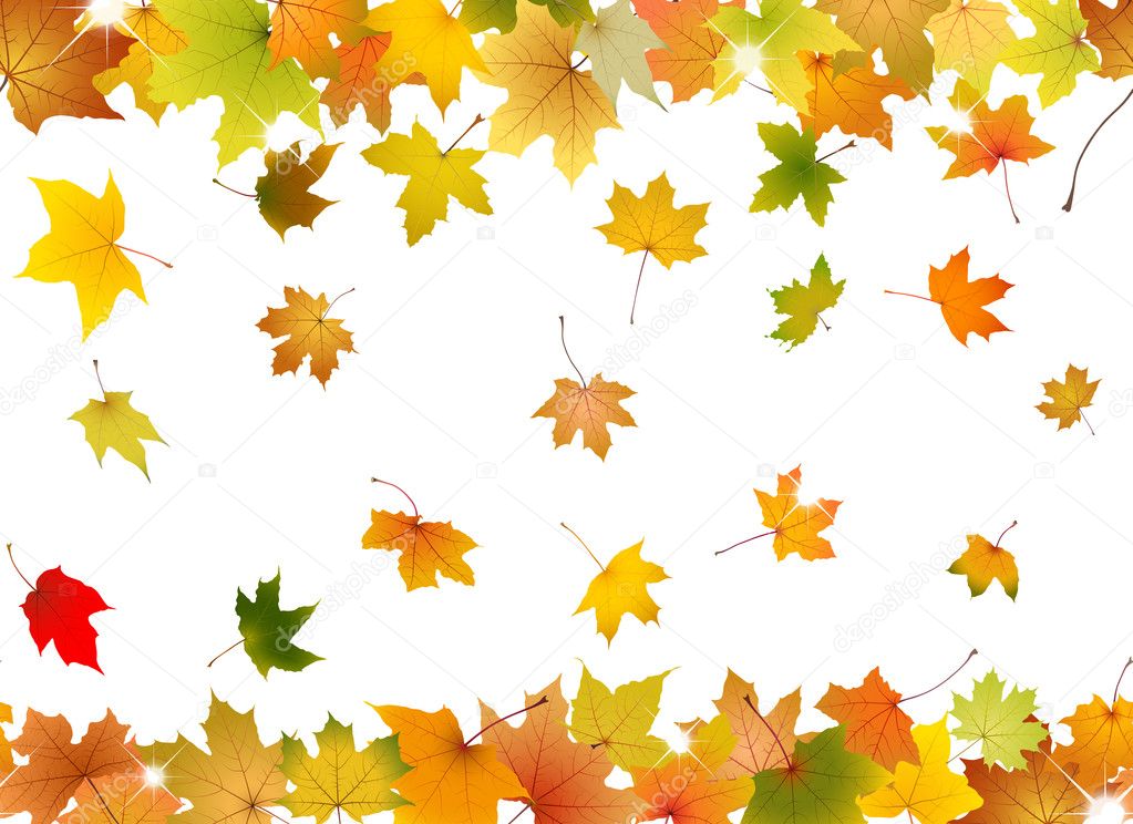 Seamless autumn leaves