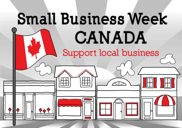 Small Business Week Canada First Full Week October Advertise Small Jogdíjmentes Stock Vektorok