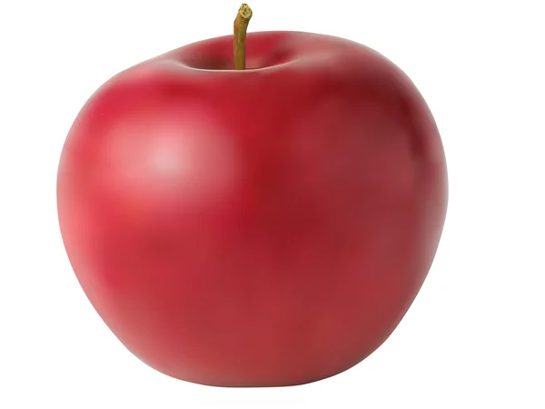 Une pomme rouge isolée sur blanc — Image vectorielle