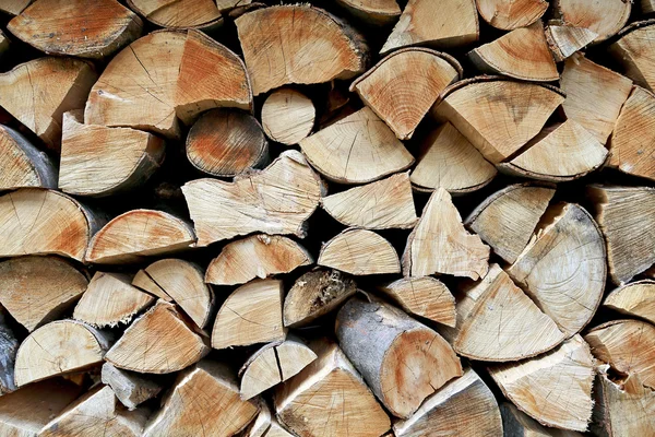 Detail van een houtstapel — Stockfoto