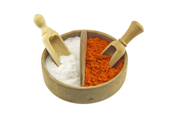 Salt and paprika — Stock Photo, Image