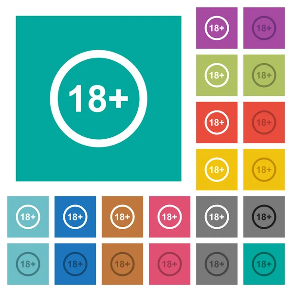 Autorisé Dessus Ans Que Des Icônes Plates Multicolores Sur Des Illustrations De Stock Libres De Droits