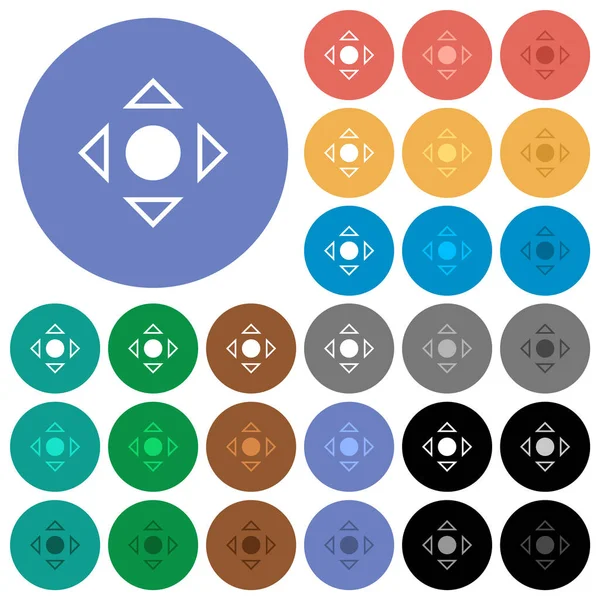 Outil Défilement Alterne Des Icônes Plates Multicolores Sur Des Fonds — Image vectorielle