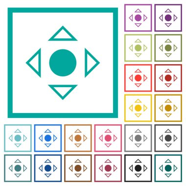 Kaydırma aracı beyaz arkaplanda çeyrek çerçeve içeren düz renk simgelerini değiştir