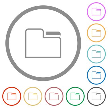 Sekme dizin ana hatları düz renk simgeleri beyaz arkaplan üzerinde yuvarlak ana hatlar