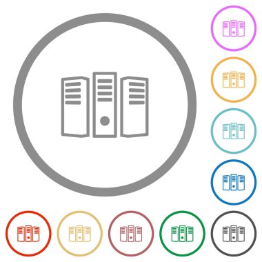 Sunucu, beyaz arkaplanda düz renk simgelerine ev sahipliği yapıyor