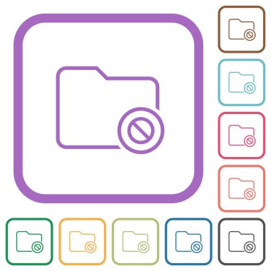 Dizin pasifleştirildi, beyaz arkaplanda renkli yuvarlak kare çerçevelerdeki basit simgeler