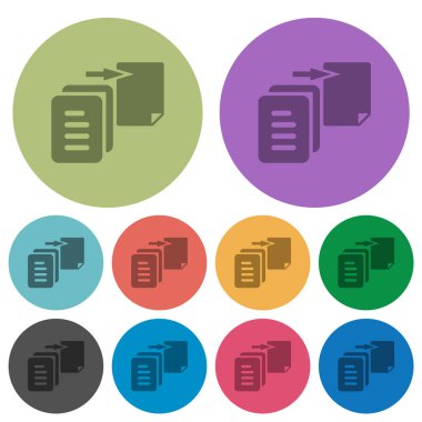 Renk arkaplanı üzerinde katı koyu düz simgeleri taşı