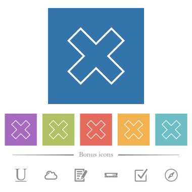 Kare arkaplandaki düz beyaz simgeleri iptal et. 6 bonus simgesi dahil.