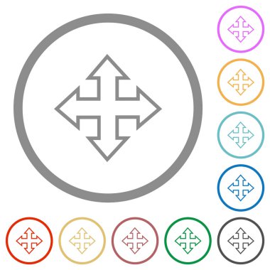 Araç ana hatlarını beyaz arkaplanda yuvarlak çizgilerde düz renk simgelerini taşı