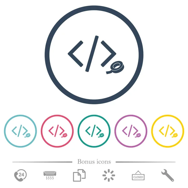 Software Patch Flat Color Icons Outlines Bonus Icons Included — Stock vektor