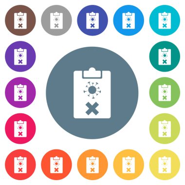 Kapsamlı test yuvarlak renk arkaplanındaki düz beyaz simgeler başarısız oldu. 17 arkaplan renk varyasyonu dahil.