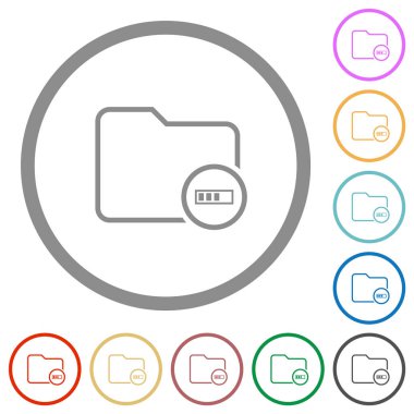 Dizin işleme ana hatları düz renk simgeleri beyaz arkaplan üzerinde yuvarlak ana hatlar