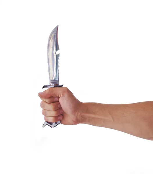 Нож и рука — стоковое фото