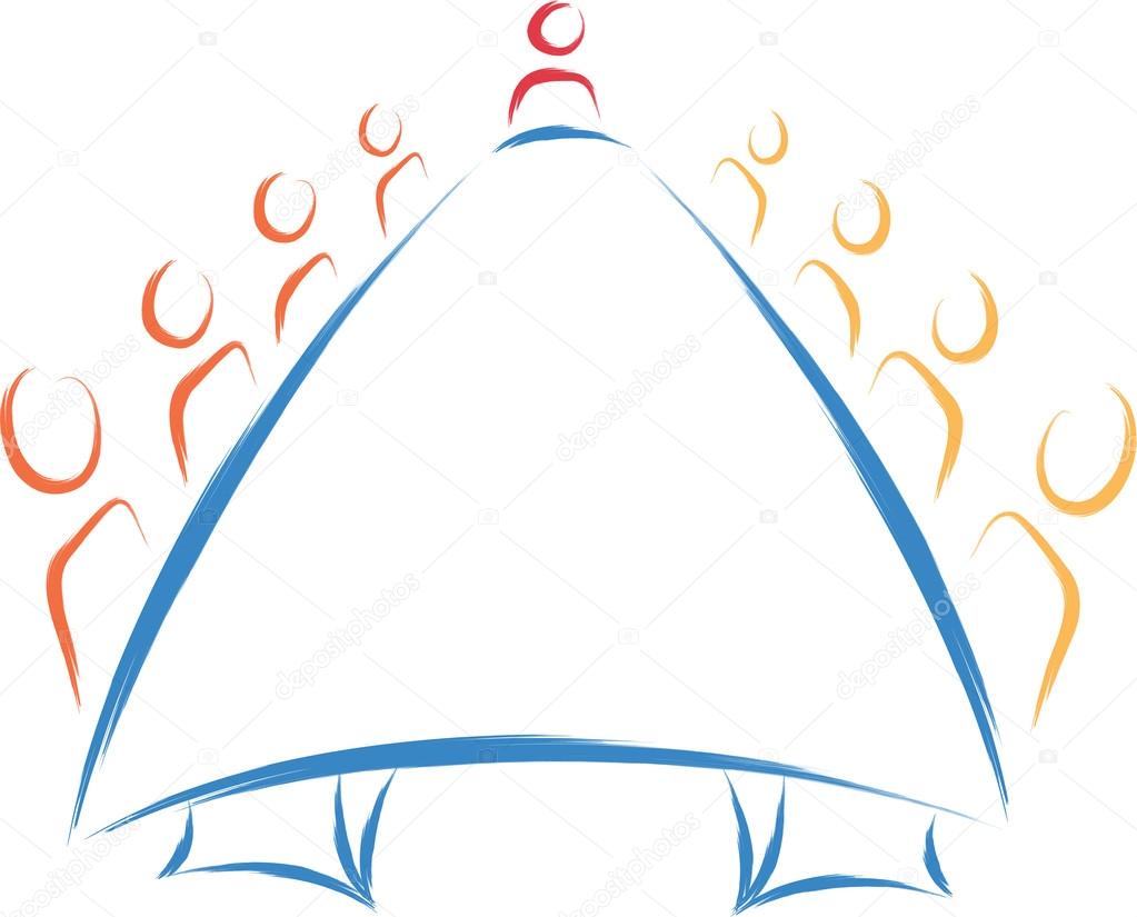 Sketch of business board meeting with