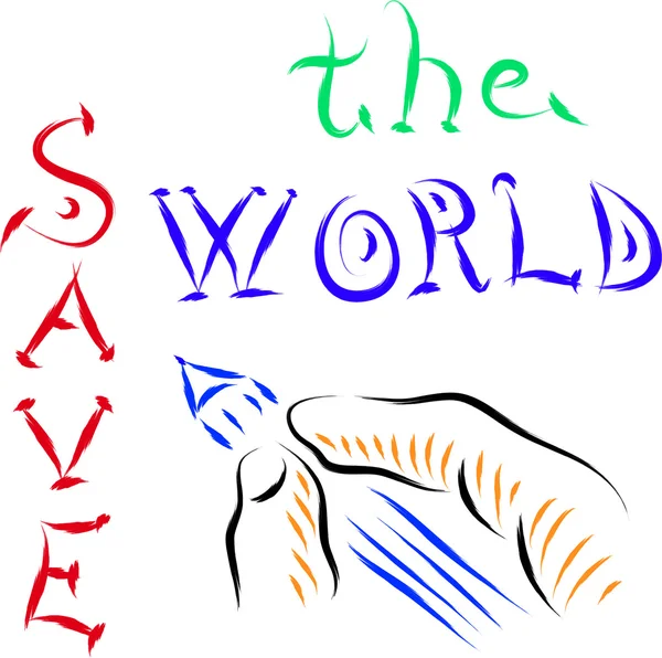 Zachránit svět — Stockový vektor