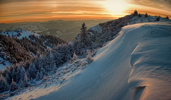 Wintersonnenuntergang — Stockfoto