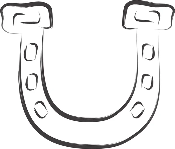 Zapato de caballo — Vector de stock