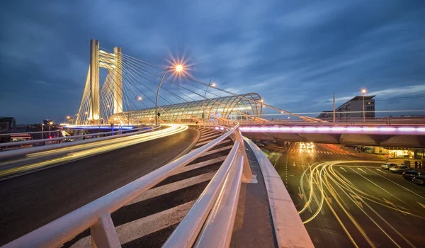 Night city traffic — Stock Photo, Image