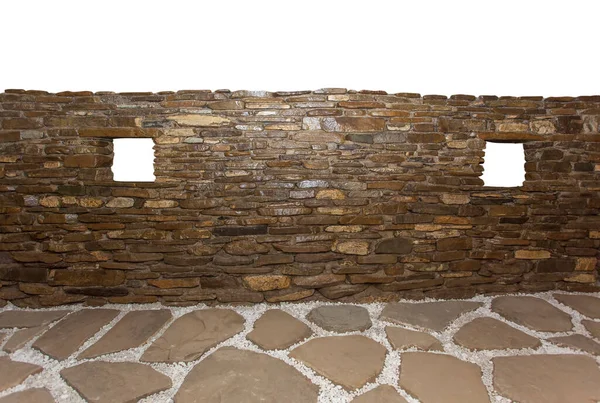 Stone Basement Rock Cement Natural Stones Added — Stock Photo, Image
