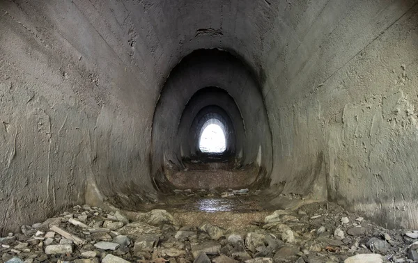 Concrete Tunnel Water — Foto de Stock
