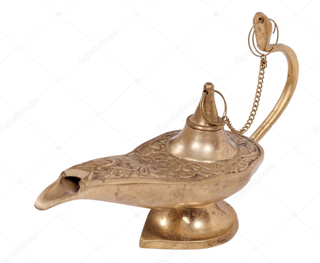 Lamp of Aladdin isolated