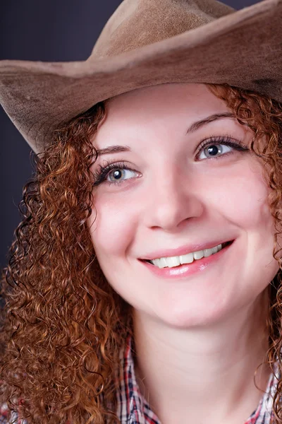 Portret meisje cowboy — Stockfoto