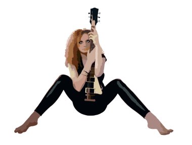 gitar ile kız