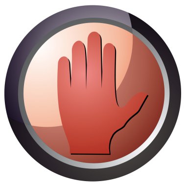 vektör kırmızı renk durdur düğmesi