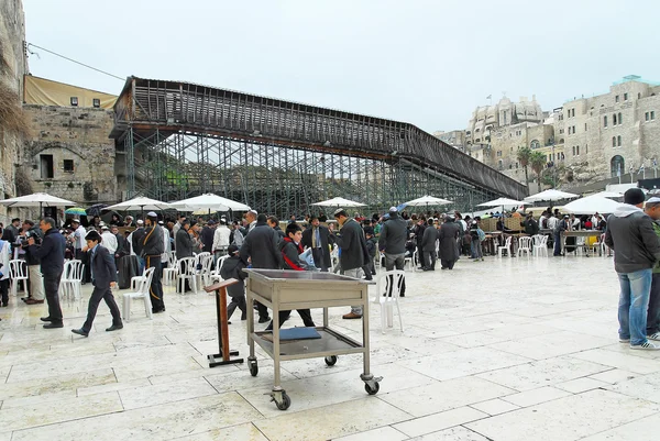 Beten an der Klagemauer jerusalem — Stockfoto