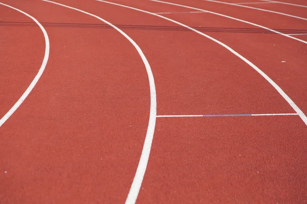 Bright treadmill at the stadium — Stock Photo, Image