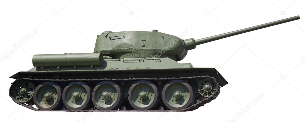 Retro tank T-34, on an isolated