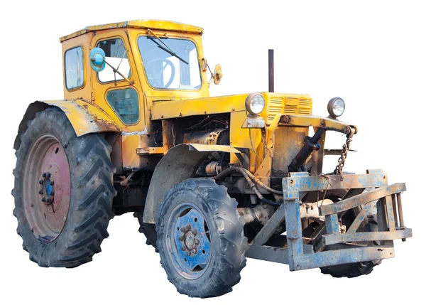 Vintage traktör izole — Stok fotoğraf